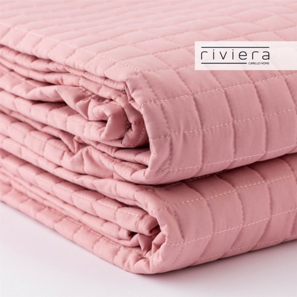 Couette en microfibre pour lit simple Carillo Passepartout couleur rose pêche