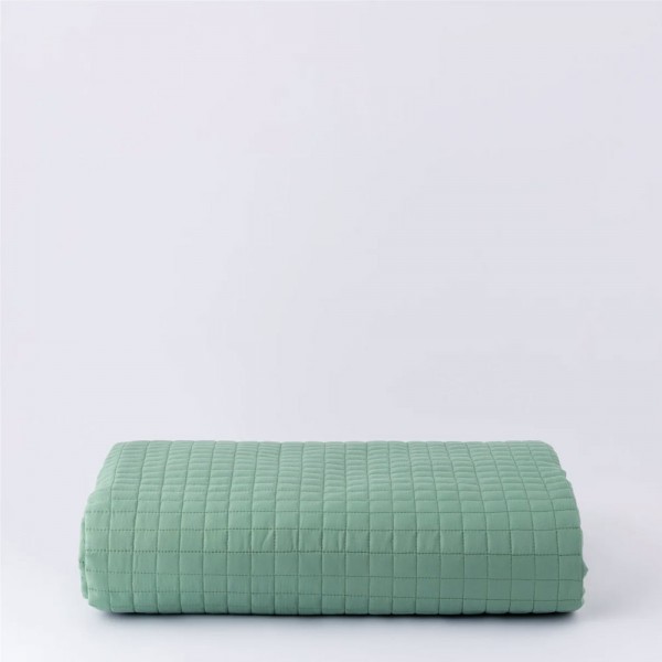 Steppdecke aus Mikrofaser für Einzelbett und halbes Bett Carillo Passepartout Couleur vert jade