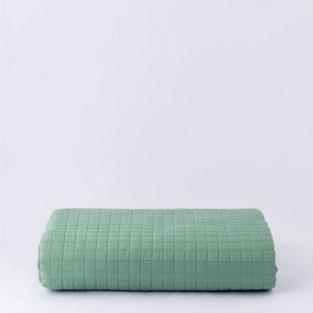 Steppdecke aus Mikrofaser für Einzelbett und halbes Bett Carillo Passepartout Couleur vert jade
