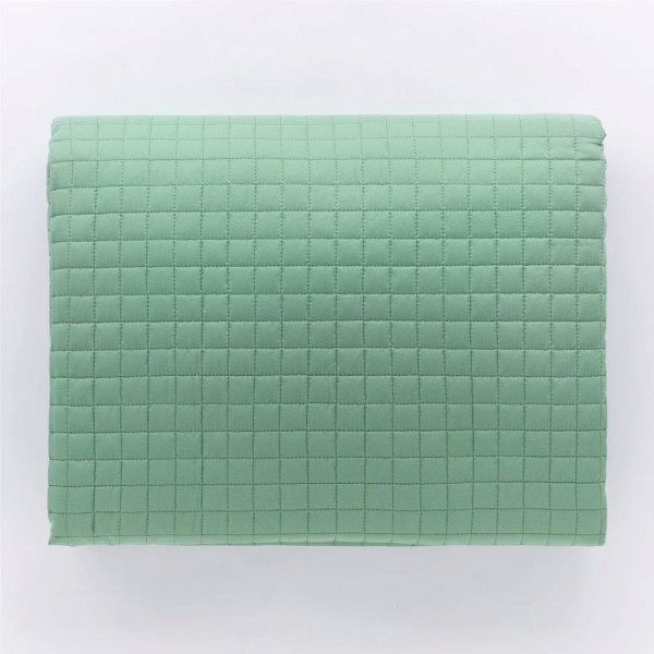 Édredon en microfibre pour lit une place et demie Carillo Passepartout Couleur vert jade