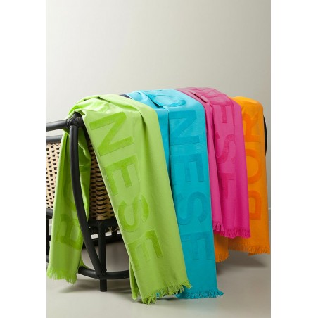 Serviette de plage 90x160 Borbonese Carioca couleur Citron vert