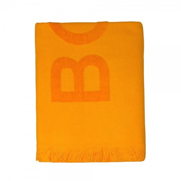 Serviette de plage 90x160 Borbonese Carioca couleur mandarine