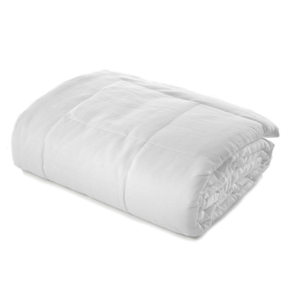 Decke für Doppelbett Fazzini Soffio in der Farbe Weiß
