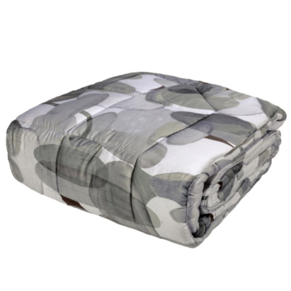 Decke für Doppelbett Fazzini Bling in der Farbe grau