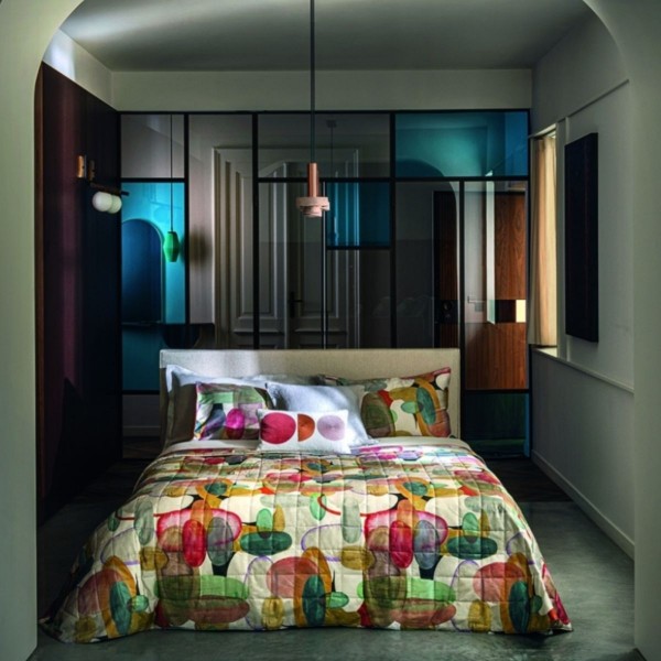 Decke für Doppelbett Fazzini Bling in der Farbe Ocker