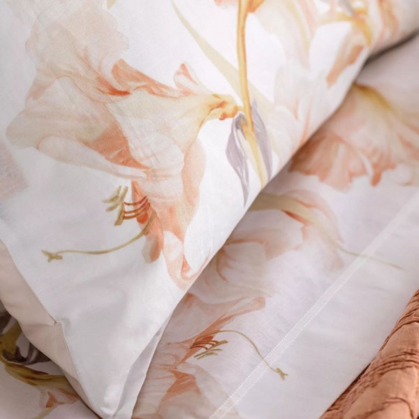 Completo lenzuola copriletto letto Matrimoniale Carillo Riviera Mirabilia colore Cammello