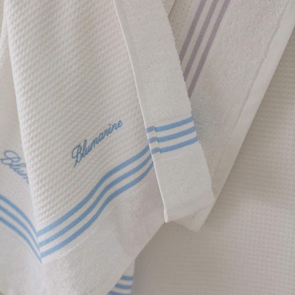 Coppia asciugamani 1+1 Blumarine Tennis colore Azzurro