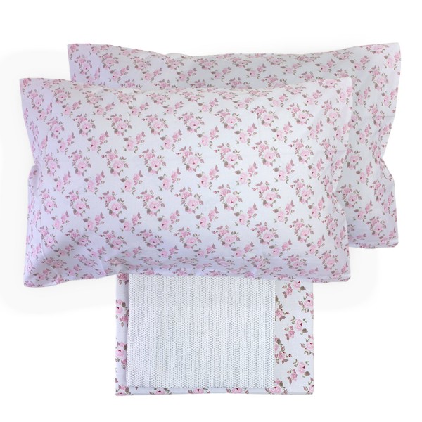 Set de draps pour lit double EBE couleur rose