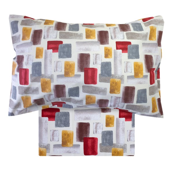 Ensemble housse de couette pour lit simple GLOW Couleur rouge