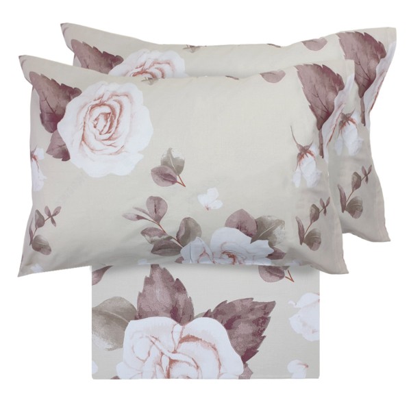 Ensemble housse de couette pour lit double VENUS Couleur rose