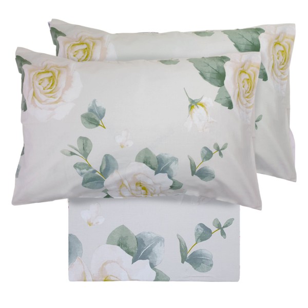 Ensemble housse de couette pour lit double VENUS couleur blanc