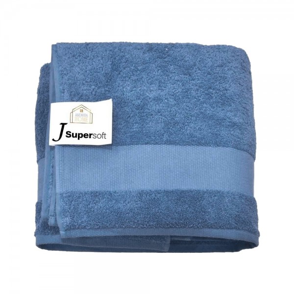 Draps de douche extra-large Andrea Home JSuperSoft Bleu