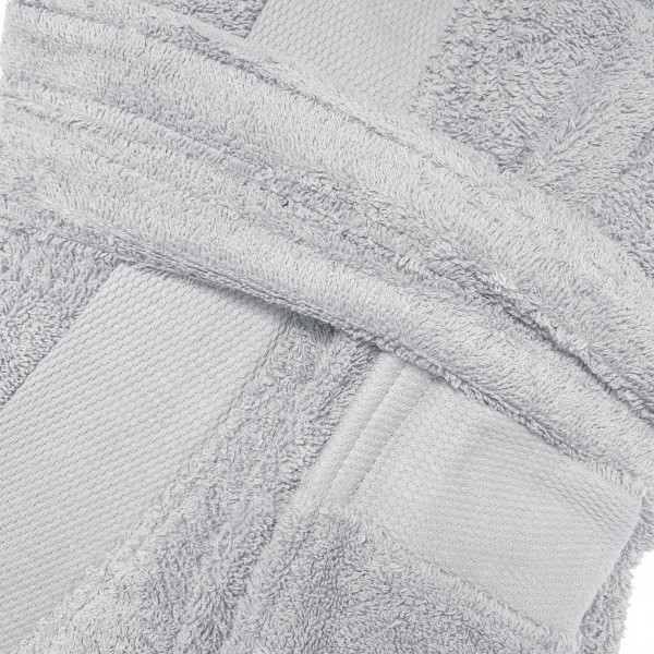 Accappatoio con cappuccio Andrea Home JSuperSoft grigio chiaro