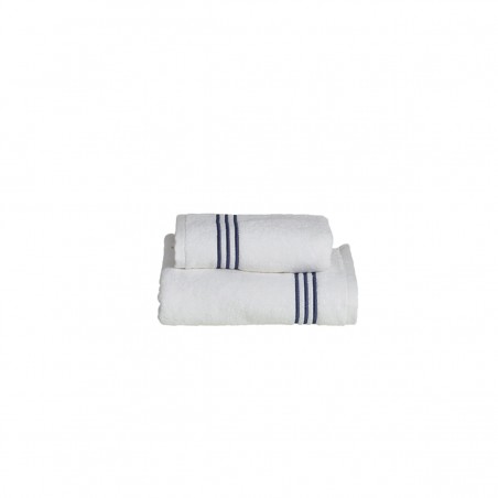 Set bagno Premium Isola bianco + blu (Taglia S)