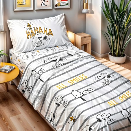 Completo lenzuola letto singolo Snoopy Lol