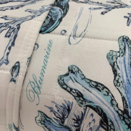 Trapuntino stampato matrimoniale Blumarine azzurro
