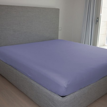 Lenzuola sotto con angoli letto matrimoniale 180x200 Cavalieri Lara in cotone colore Lilla