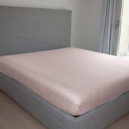 Lenzuola sotto con angoli letto matrimoniale 180x200 Cavalieri Lara in cotone colore Rosa