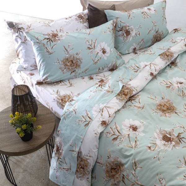 Completo lenzuola matrimoniale Cogal Day Dream laguna