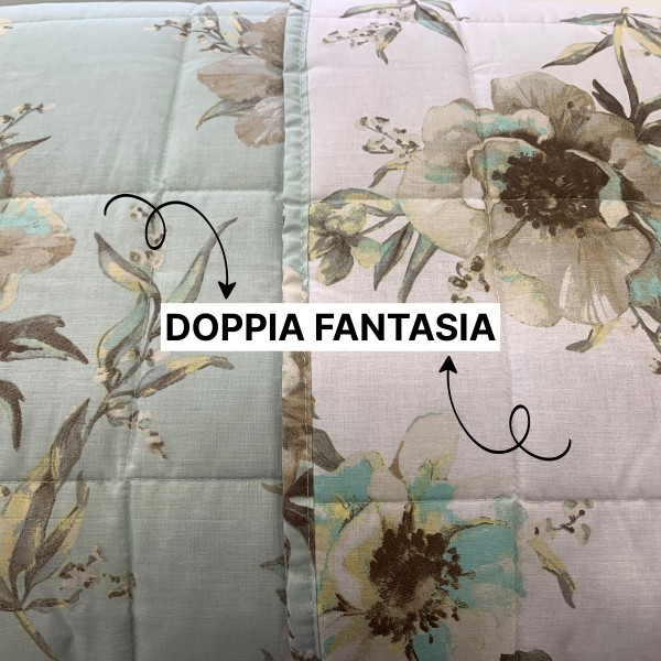 Trapuntino matrimoniale Cogal Day Dream colore laguna