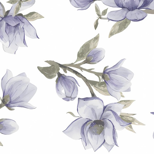 Completo lenzuola matrimoniale Egiziano Magnolie lavanda