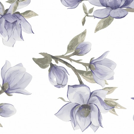 Completo lenzuola matrimoniale Egiziano Magnolie lavanda