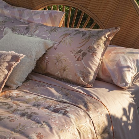 Completo lenzuola matrimoniale Fazzini Oriental Dream rosa