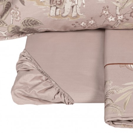 Completo lenzuola matrimoniale Fazzini Oriental Dream rosa