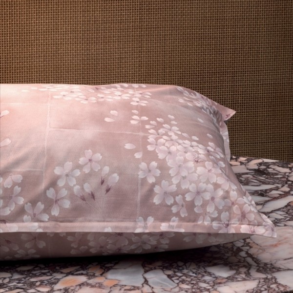 Completo lenzuola matrimoniale Flanella Kimono rosa