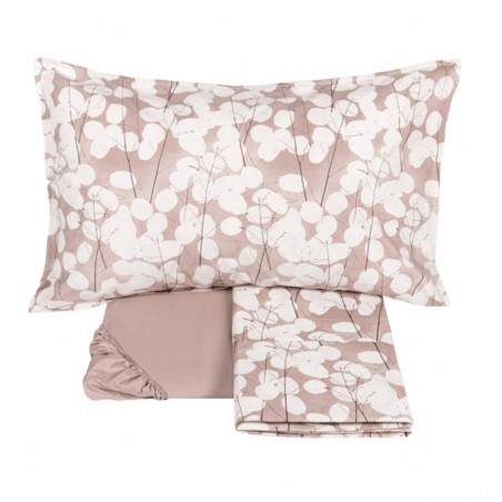 Completo lenzuola matrimoniale Fazzini Lunaria rosa