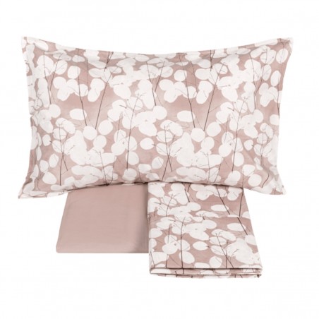 Completo lenzuola matrimoniale Fazzini Lunaria rosa