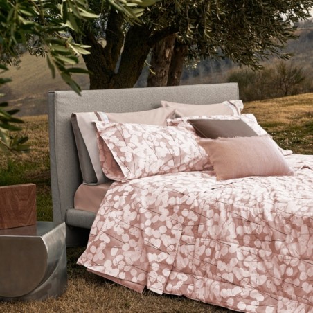 Completo lenzuola matrimoniale Fazzini Lunaria rosa