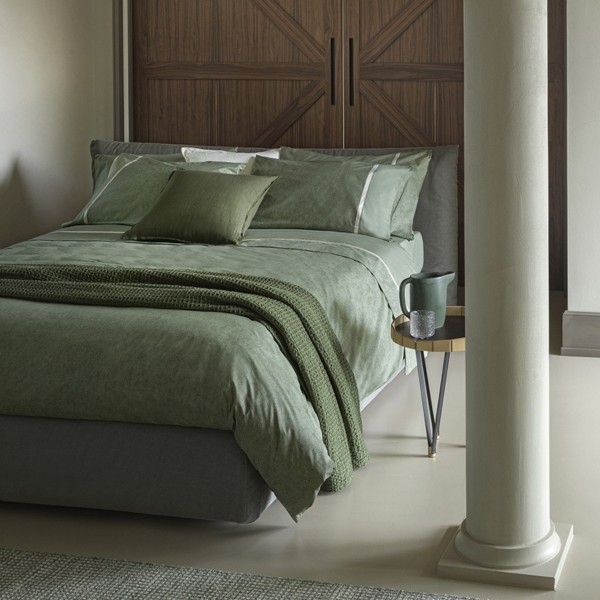 Parure de Housse de Couette lit double Fazzini Galuchat couleur Vert