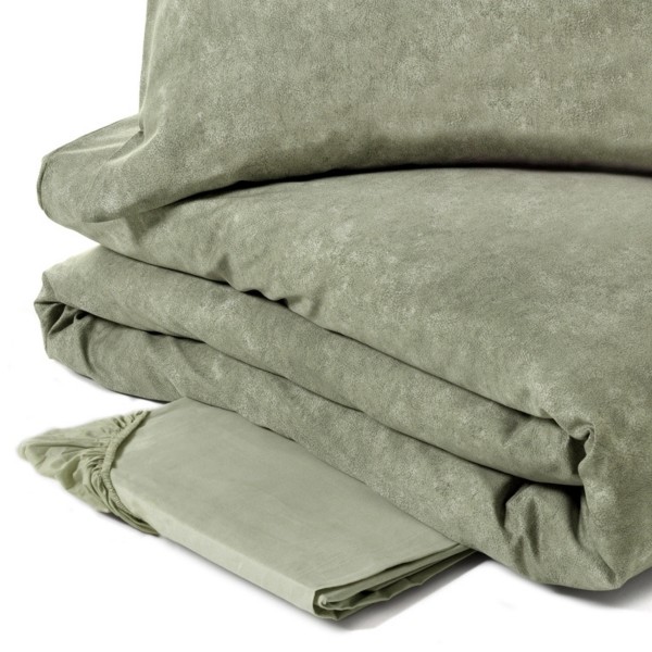 Parure de Housse de Couette lit double Fazzini Galuchat couleur Vert