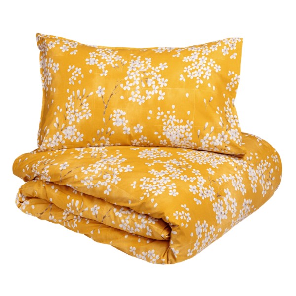 Parure copripiumino matrimoniale Fazzini Kimono zucca