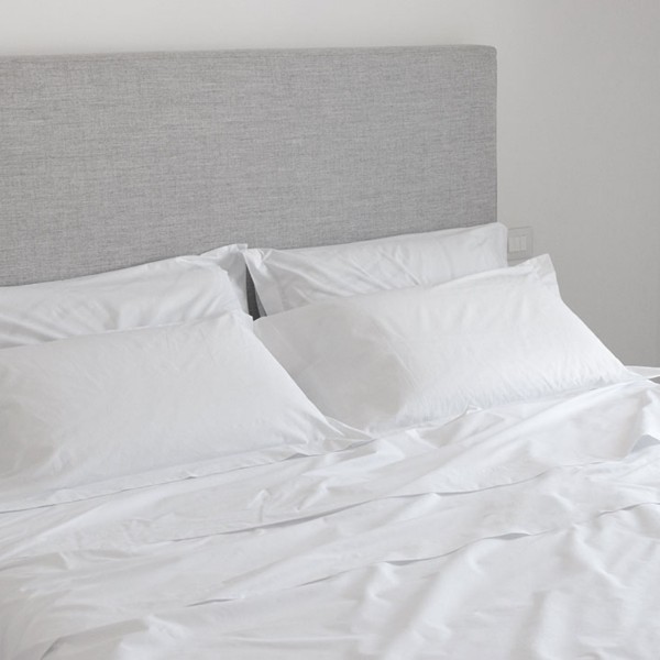 Lenzuolo sopra letto matrimoniale in cotone cm 250x280 Cavalieri Lara colore Bianco