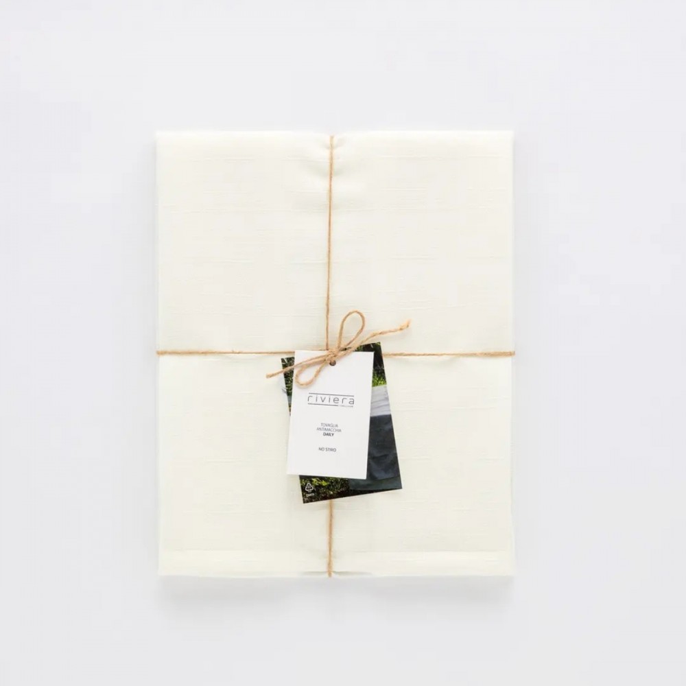 Tovaglia 150x270 anti macchia Carillo Daily Bianco