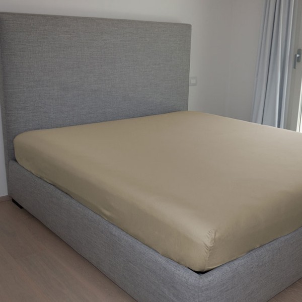copy of Lenzuola sotto con angoli letto matrimoniale 180x200 Cavalieri Lara in cotone colore Malva