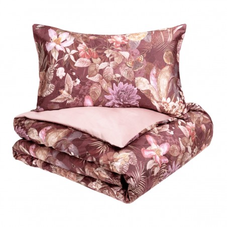 Parure copripiumino Fazzini protea Matrimoniale burgundy-malva