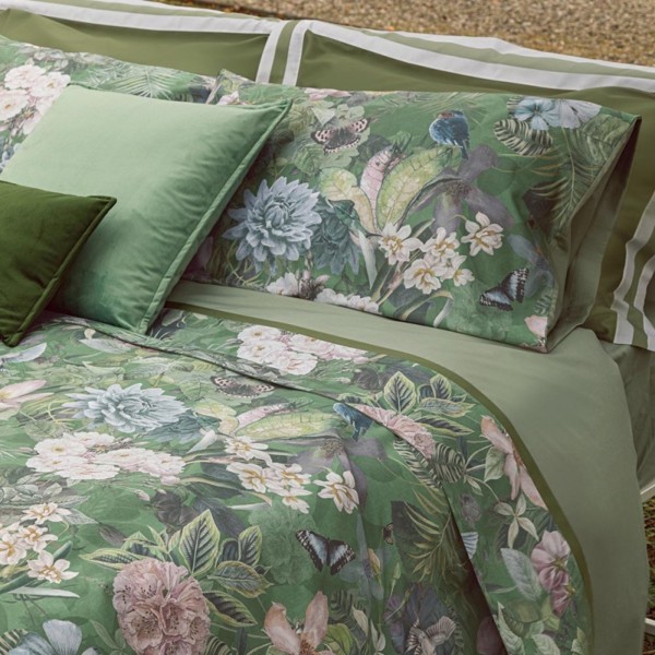 Completo lenzuola Matrimoniale Fazzini protea verde