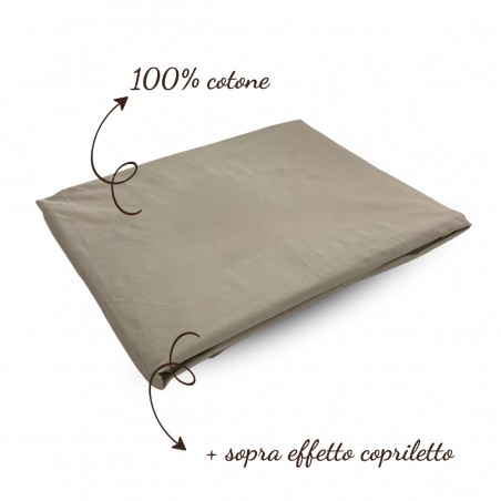 Completo lenzuola singolo Bicolor colore Grey