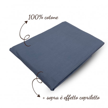 Completo lenzuola singolo Bicolor colore Acciaio