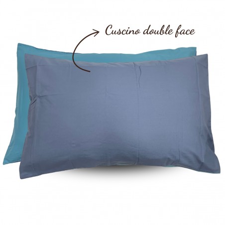 Completo lenzuola singolo Bicolor colore Acciaio