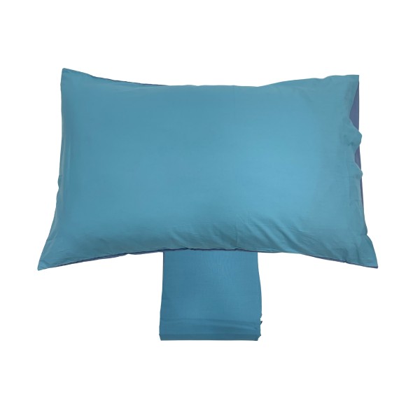 Completo lenzuola singolo Bicolor colore Acciaio