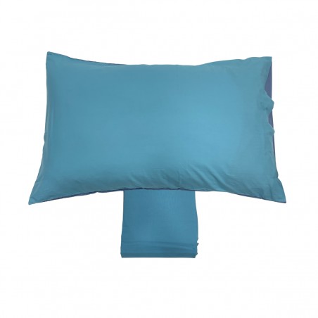 Completo lenzuola singolo Bicolor colore Acciaio