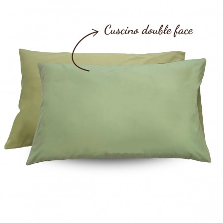 Completo lenzuola singolo Bicolor colore Greeny