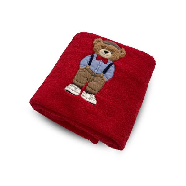 Coperta lettino cm 105x150 MaryPlaid rosso