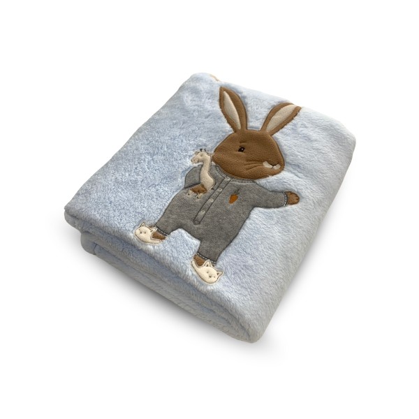 Coperta carrozzina cm 66x66 MaryPlaid azzurro