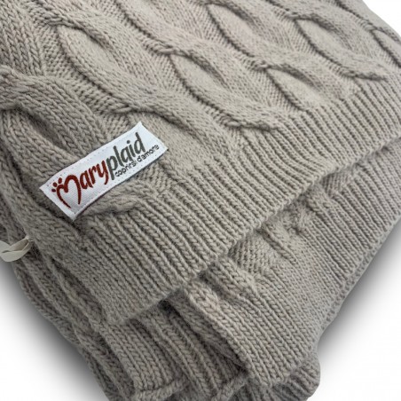 Plaid tricot 130x160 MaryPlaid zenzero colore beige