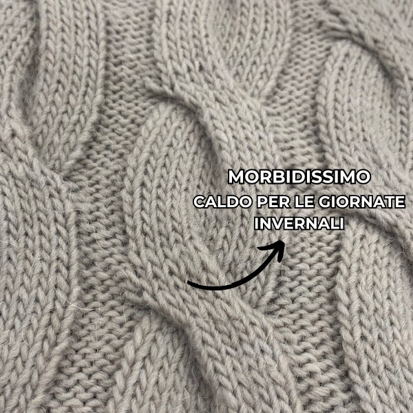 Plaid tricot 130x160 MaryPlaid zenzero colore beige